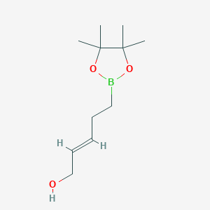 molecular formula C11H21BO3 B13026955 (E)-5-(4,4,5,5-Tetramethyl-1,3,2-dioxaborolan-2-yl)pent-2-en-1-ol 