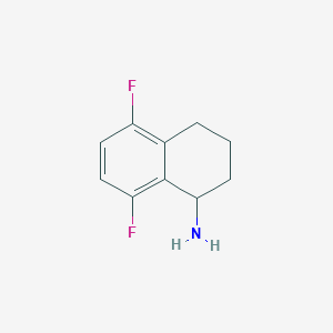 molecular formula C10H11F2N B13026961 5,8-Difluoro-1,2,3,4-tetrahydronaphthalen-1-amine 