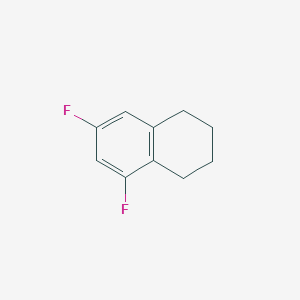 molecular formula C10H10F2 B13026977 5,7-Difluoro-1,2,3,4-tetrahydronaphthalene 