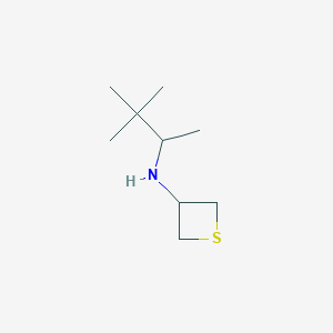 molecular formula C9H19NS B13027030 N-(3,3-Dimethylbutan-2-yl)thietan-3-amine 