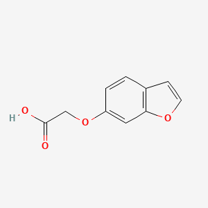 molecular formula C10H8O4 B13027031 2-(1-Benzofuran-6-yloxy)acetic acid 