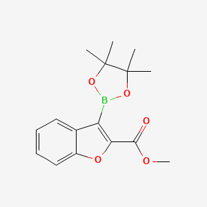 molecular formula C16H19BO5 B13027043 Methyl 3-(4,4,5,5-tetramethyl-1,3,2-dioxaborolan-2-yl)-1-benzofuran-2-carboxylate 