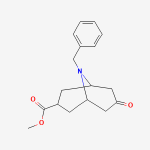 molecular formula C17H21NO3 B13027097 9-Benzyl-7-oxo-9-aza-bicyclo[3.3.1]nonane-3-carboxylicacidmethylester 