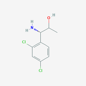 molecular formula C9H11Cl2NO B13027101 (1S)-1-Amino-1-(2,4-dichlorophenyl)propan-2-OL 