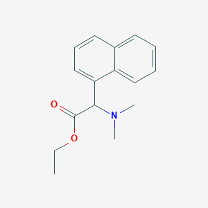 molecular formula C16H19NO2 B13027147 Ethyl 2-(dimethylamino)-2-(naphthalen-1-yl)acetate 