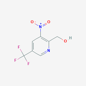 molecular formula C7H5F3N2O3 B13027156 (3-Nitro-5-(trifluoromethyl)pyridin-2-yl)methanol 