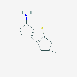 6,6-Dimethyl-1,2,3,5,6,7-hexahydrodicyclopenta[B,D]thiophen-3-amine