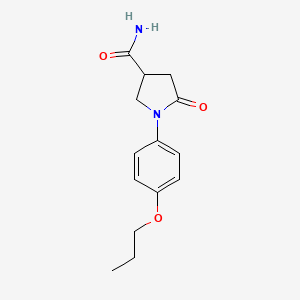 5-Oxo-1-(4-propoxyphenyl)pyrrolidine-3-carboxamide