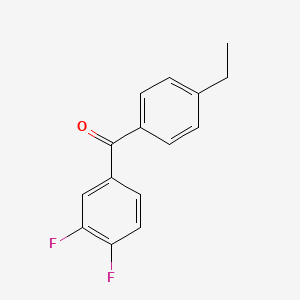 molecular formula C15H12F2O B1302721 3,4-Difluoro-4'-ethylbenzophenone CAS No. 845781-02-4