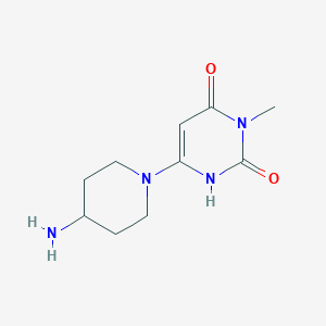 molecular formula C10H16N4O2 B13027221 6-(4-aminopiperidino)-3-methyl-2,4(1H,3H)-pyrimidinedione 