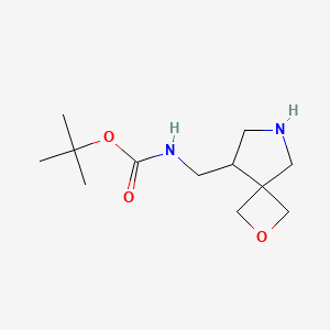 molecular formula C12H22N2O3 B13027227 (2-Oxa-6-aza-spiro[3.4]oct-8-ylmethyl)-carbamic acid tert-butyl ester 