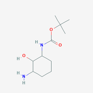 molecular formula C11H22N2O3 B13027246 tert-Butyl (3-amino-2-hydroxycyclohexyl)carbamate 