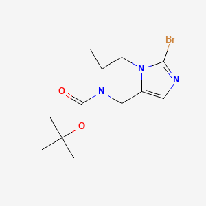 molecular formula C13H20BrN3O2 B13027266 tert-Butyl 3-bromo-6,6-dimethyl-5,6-dihydroimidazo[1,5-a]pyrazine-7(8H)-carboxylate 