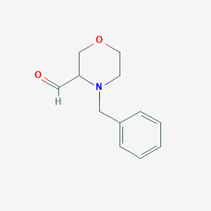 molecular formula C12H15NO2 B13027281 4-Benzylmorpholine-3-carbaldehyde 