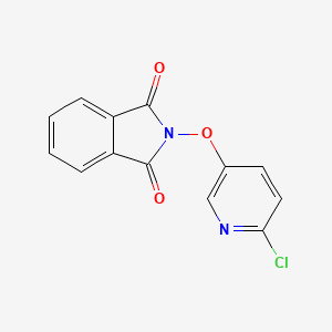 molecular formula C13H7ClN2O3 B13027333 2-((6-Chloropyridin-3-yl)oxy)isoindoline-1,3-dione 