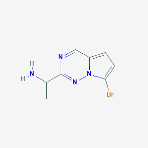 1-{7-Bromopyrrolo[2,1-f][1,2,4]triazin-2-yl}ethan-1-amine