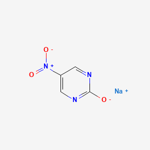 molecular formula C4H2N3NaO3 B13027345 5-Nitro-2-pyrimidinol sodium salt 