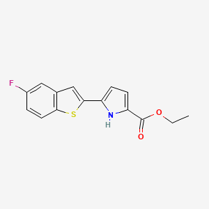 molecular formula C15H12FNO2S B13027398 Ethyl 5-(5-fluorobenzo[b]thiophen-2-yl)-1H-pyrrole-2-carboxylate 