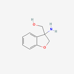 molecular formula C9H11NO2 B13027406 (3-Amino-2,3-dihydrobenzofuran-3-YL)methanol 