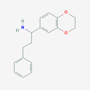 molecular formula C17H19NO2 B1302741 1-(2,3-Dihydro-benzo[1,4]dioxin-6-yl)-3-phényl-propylamine CAS No. 212714-09-5