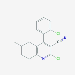 2-Chloro-4-(2-chlorophenyl)-6-methyl-5,6,7,8-tetrahydroquinoline-3-carbonitrile