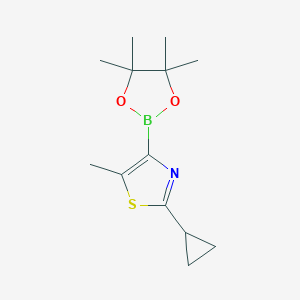 2-Cyclopropyl-5-methyl-4-(4,4,5,5-tetramethyl-1,3,2-dioxaborolan-2-yl)thiazole