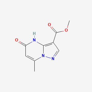 molecular formula C9H9N3O3 B13027460 Methyl 5-chloro-7-methylpyrazolo[1,5-a]pyrimidine-3-carboxylate 