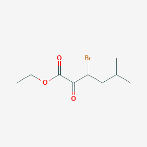 molecular formula C9H15BrO3 B13027463 Ethyl 3-bromo-5-methyl-2-oxohexanoate 