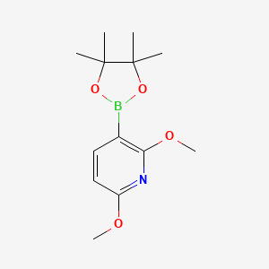 molecular formula C13H20BNO4 B1302749 2,6-Dimethoxy-3-(4,4,5,5-tetramethyl-1,3,2-dioxaborolan-2-yl)pyridine CAS No. 214360-59-5