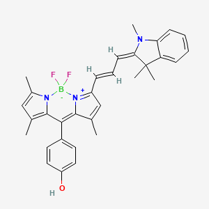 4-[2,2-difluoro-4,6,10-trimethyl-12-[(E,3E)-3-(1,3,3-trimethylindol-2-ylidene)prop-1-enyl]-3-aza-1-azonia-2-boranuidatricyclo[7.3.0.03,7]dodeca-1(12),4,6,8,10-pentaen-8-yl]phenol