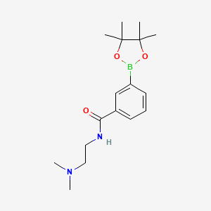 molecular formula C17H27BN2O3 B1302751 N-(2-(Dimethylamino)ethyl)-3-(4,4,5,5-tetramethyl-1,3,2-dioxaborolan-2-yl)benzamide CAS No. 840521-76-8