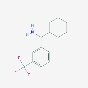 molecular formula C14H18F3N B13027520 Cyclohexyl[3-(trifluoromethyl)phenyl]methanamine 