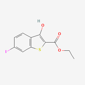 molecular formula C11H9IO3S B13027530 Ethyl 3-hydroxy-6-iodobenzo[b]thiophene-2-carboxylate 