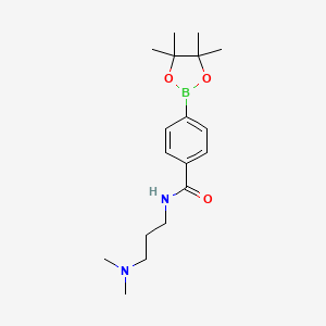 molecular formula C18H29BN2O3 B1302754 N-[3-(dimethylamino)propyl]-4-(4,4,5,5-tetramethyl-1,3,2-dioxaborolan-2-yl)benzamide CAS No. 832114-10-0