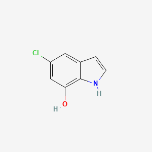 molecular formula C8H6ClNO B13027558 5-Chloro-1h-indol-7-ol 