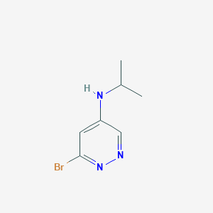 molecular formula C7H10BrN3 B13027568 6-Bromo-N-isopropylpyridazin-4-amine 