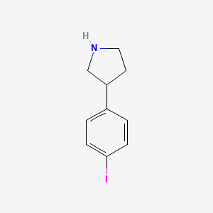 molecular formula C10H12IN B13027592 3-(4-Iodophenyl)pyrrolidine 