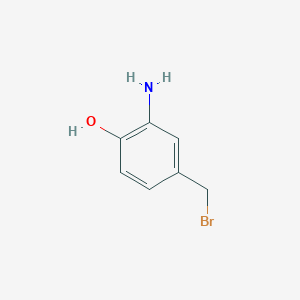 molecular formula C7H8BrNO B13027606 2-Amino-4-(bromomethyl)phenol 