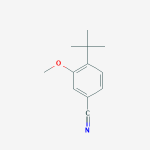 molecular formula C12H15NO B13027628 4-(Tert-butyl)-3-methoxybenzonitrile 