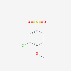 molecular formula C8H9ClO3S B13027636 2-Chloro-1-methoxy-4-(methylsulfonyl)benzene 