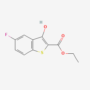 molecular formula C11H9FO3S B13027692 Ethyl 5-fluoro-3-hydroxybenzo[b]thiophene-2-carboxylate 