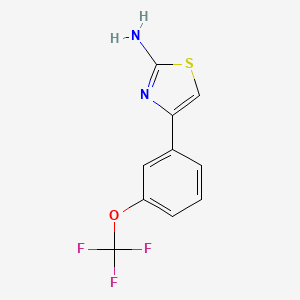 molecular formula C10H7F3N2OS B1302770 4-[3-(三氟甲氧基)苯基]-1,3-噻唑-2-胺 CAS No. 436151-97-2