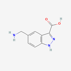 molecular formula C9H9N3O2 B13027711 5-(Aminomethyl)-1H-indazole-3-carboxylicacid 