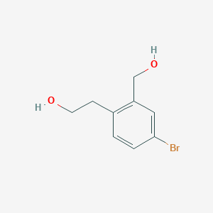 molecular formula C9H11BrO2 B13027728 2-(4-Bromo-2-(hydroxymethyl)phenyl)ethanol 