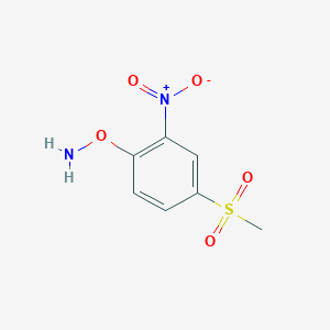 molecular formula C7H8N2O5S B13027735 O-(4-(Methylsulfonyl)-2-nitrophenyl)hydroxylamine CAS No. 94832-08-3