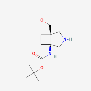 molecular formula C13H24N2O3 B13027745 tert-Butyl((1S,5S)-5-(methoxymethyl)-3-azabicyclo[3.2.0]heptan-1-yl)carbamate 