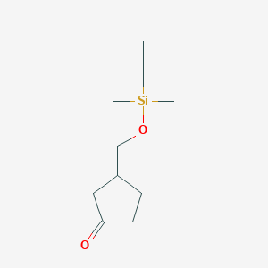 3-{[(Tert-butyldimethylsilyl)oxy]methyl}cyclopentan-1-one