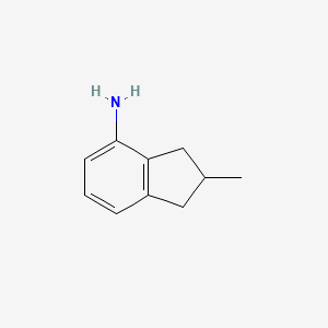 molecular formula C10H13N B13027804 2-methyl-2,3-dihydro-1H-inden-4-amine 