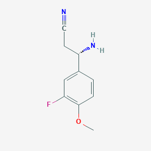 (3S)-3-Amino-3-(3-fluoro-4-methoxyphenyl)propanenitrile