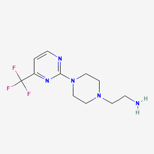 molecular formula C11H16F3N5 B1302783 2-{4-[4-(Trifluoromethyl)pyrimidin-2-YL]piperazin-1-YL}ethanamine CAS No. 683274-53-5